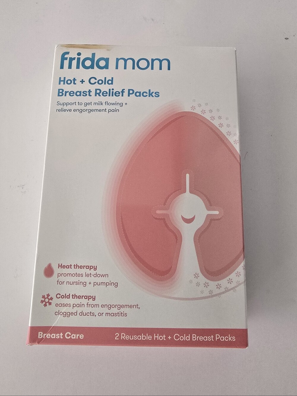 frida mom Hot + Cold Breast Relief Packs - Pink